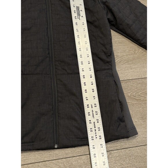 Straight Down Jacket Womens XL Quilted Full Zip Grey Embroidered Golf - Picture 6 of 9